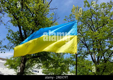 Manifestation devant l'ambassade de Russie à Berlin, territoire public, Allemagne Banque D'Images
