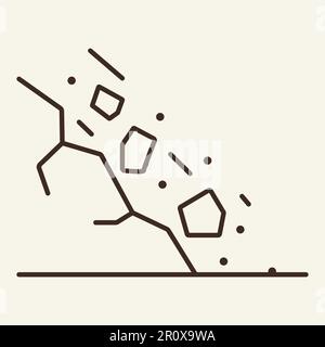 Icône de ligne de glissement de terrain Illustration de Vecteur