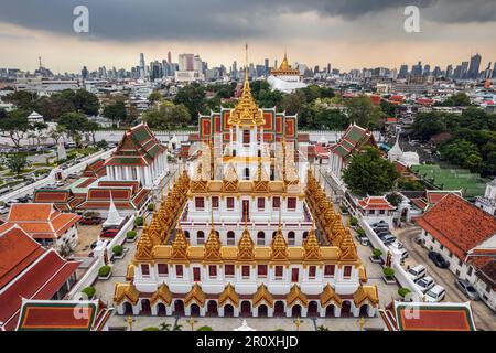 Vue aérienne des monuments de Thaïlande Banque D'Images