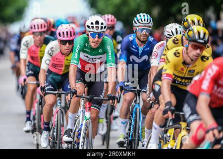 Termoli, Italie. 08th mai 2023. Filippo Zana d'Italie et Team Jayco Alula lors de la troisième phase du 106th Giro d'Italia 2023 - transit à Termoli. Crédit : SOPA Images Limited/Alamy Live News Banque D'Images