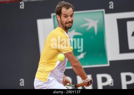 Rome, Italie. 10th mai 2023. Richard Gasquet de France pendant son match contre Yibing Wu de Chine au tournoi de tennis Internazionali BNL d'Italia à Foro Italico à Rome, Italie sur 10 mai 2023. Credit: Insidefoto di andrea staccioli/Alamy Live News Banque D'Images