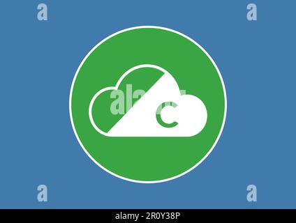 Logo de zone air pur pour les véhicules répondant aux exigences en matière d'émissions Banque D'Images