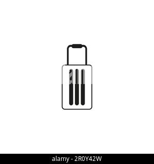 icône de sac de voyage, vecteur de sac, illustration de voyage Illustration de Vecteur