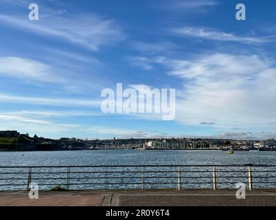 Vue pittoresque sur la jetée historique de Mount Batten à Plymouth, en Angleterre Banque D'Images