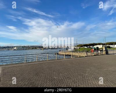 Vue pittoresque sur la jetée historique de Mount Batten à Plymouth, en Angleterre Banque D'Images