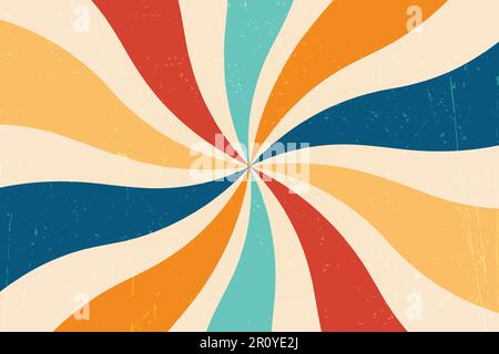 Arrière-plan abstrait rétro Sunburst, arrière-plan abstrait vintage illustration Illustration de Vecteur