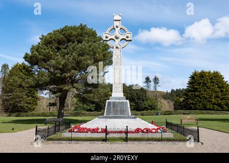 Le Mémorial national de la guerre de l'île de Man est situé dans le hameau de St John, à proximité de la colline de Tynwald. Dévoilée pour la première fois en 1923 Banque D'Images