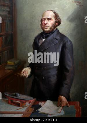 John Ericsson. Portrait de l'ingénieur et inventeur suédois américain, John Ericsson (né Johan Ericsson; 1803-1889) par Arvid Frederick Nyholm, 1912 Banque D'Images