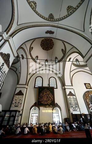 Intérieur, Grande Mosquée, Ulu Camii, Bursa, Turquie Banque D'Images