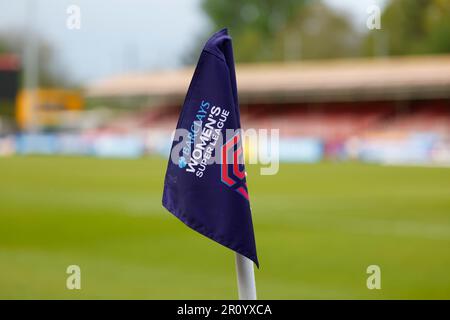 Crawley, Royaume-Uni. 10th mai 2023. Crawley, Angleterre, 10 mai 2023 : détail d'un drapeau de la Super League féminine de la FA avant le match de la Super League de football de la FA Womens entre Brighton et Arsenal au stade Broadfield de Crawley, en Angleterre. (James Whitehead/SPP) crédit: SPP Sport Press photo. /Alamy Live News Banque D'Images