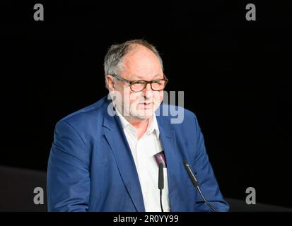 Andreas MICHELMANN (DHB, Président) lors de son accueil au handball, tirage au sort pour le Championnat d'Europe 2024, sur 10 mai 2023 à Düsseldorf/Allemagne. Banque D'Images