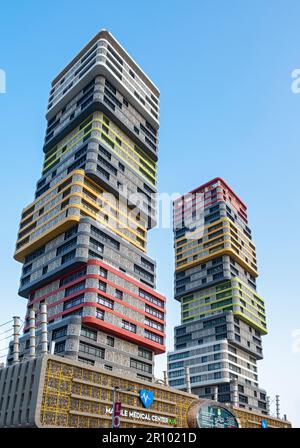 Bureaux de Marina Twin Towers, Lusail, Doha, Qatar Banque D'Images