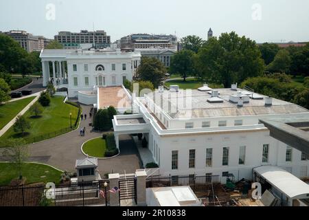 Washington, Vereinigte Staaten. 10th mai 2023. L'aile ouest de la Maison Blanche est vue depuis le bureau exécutif Eisenhower à Washington, DC sur 10 mai 2023. Credit: Yuri Gripas/Pool via CNP/dpa/Alay Live News Banque D'Images