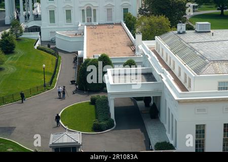 Washington, Vereinigte Staaten. 10th mai 2023. L'aile ouest de la Maison Blanche est vue depuis le bureau exécutif Eisenhower à Washington, DC sur 10 mai 2023. Credit: Yuri Gripas/Pool via CNP/dpa/Alay Live News Banque D'Images