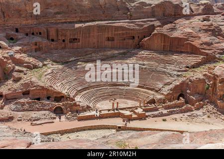 Le Théâtre de Petra, Jordanie Banque D'Images