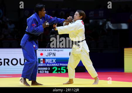 Doha, Qatar. 10/05/2023, stade Ali Bin Hamad Al Attiyah, Doha (Qatar). 10th mai 2023. (G-D) Prisca Awiti Alcaraz (MEX), Megumi Horikawa (JPN), 10 MAI 2023 - Judo : Championnat du monde de judo Doha 2023 le match de la table ronde des femmes -63kg 3rd à l'arène Ali Bin Hamad Al Attiyah, Doha, Qatar. Crédit: Naoki Nishimura/AFLO SPORT/Alay Live News Banque D'Images