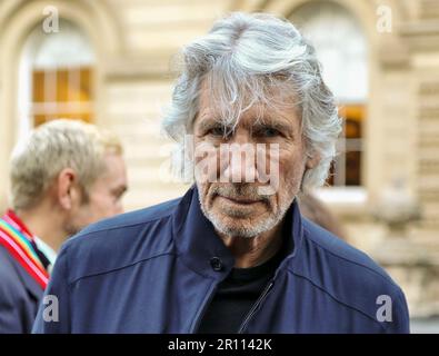 Roger Waters, un musicien anglais qui a co-fondé le groupe de rock progressif à succès Pink Floyd, est vu dans cette photographie de 2017. Banque D'Images