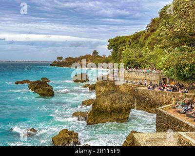 Rock bar à Jimbaran, Bali, Indonésie Banque D'Images