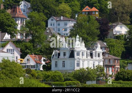 Strandhotel historique, Strandweg à Blankenese, Hambourg, Allemagne Banque D'Images