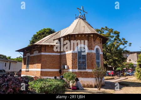 Bâtiment colonial, Lubumbashi, RD Congo Banque D'Images