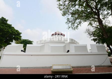 Le fort Mahakan à Bangkok, en Thaïlande. Banque D'Images