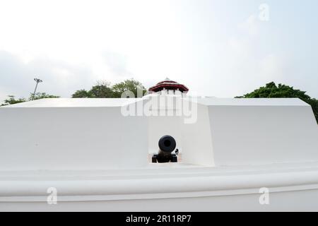 Le fort Mahakan à Bangkok, en Thaïlande. Banque D'Images