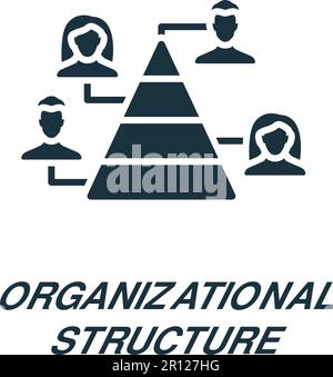 Icône de structure organisationnelle. Panneau monochrome simple de la collection Business concept. Icône de structure organisationnelle pour le logo, les modèles, la conception Web Illustration de Vecteur