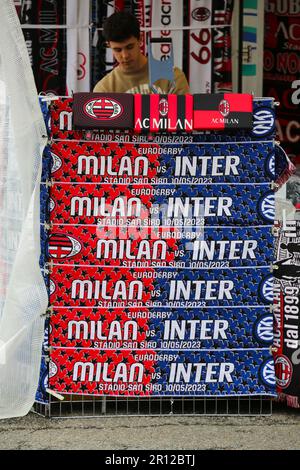 Milan, Italie. 10th mai 2023. Ligue des champions de l'UEFA demi-jambe 1 entre l'AC Milan et l'Inter mercredi 10 mai 2023 au Stadio San Siro, Italie crédit: Mickael Chavet/Alamy Live News Banque D'Images