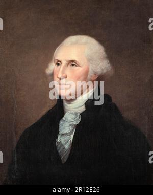 George Washington (22 février 1732 - 14 décembre 1799) a été le premier président des États-Unis d'Amérique de 1789 à 1797, une reproduction historique, restaurée numériquement à partir d'un original de 19th-siècle Banque D'Images
