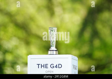 Une vue générale du trophée pendant la deuxième journée de l'Open de G4D au Woburn Golf Club, Milton Keynes. Date de la photo: Jeudi 11 mai 2023. Banque D'Images