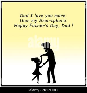 La fête des pères souhaite des variétés de messages 2023 Banque D'Images