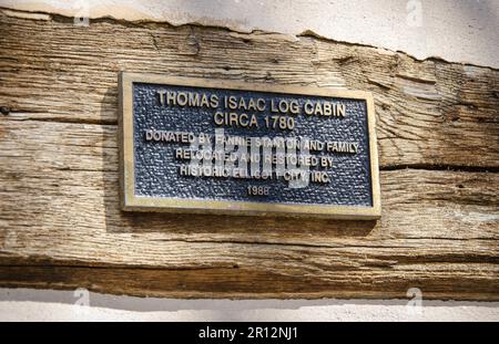 Thomas Isaac Log Cabin, site historique à Ellicott City, Maryland Banque D'Images