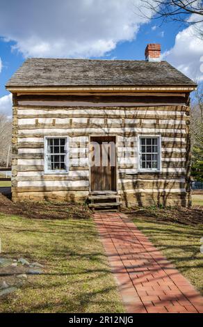 Thomas Isaac Log Cabin, site historique à Ellicott City, Maryland Banque D'Images