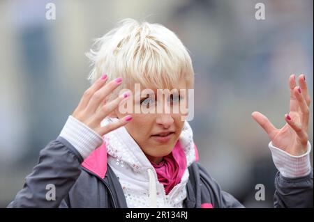 Ariane Friedrich Hochsprung Porträt Leichtathletik Gala à Wattenscheid am 2,8.2009. Banque D'Images