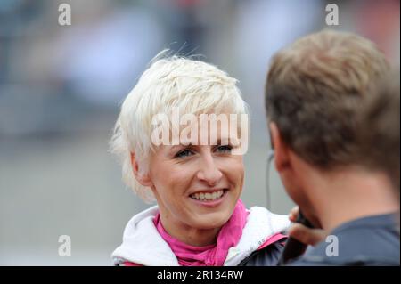 Ariane Friedrich Hochsprung Porträt Leichtathletik Gala à Wattenscheid am 2,8.2009. Banque D'Images