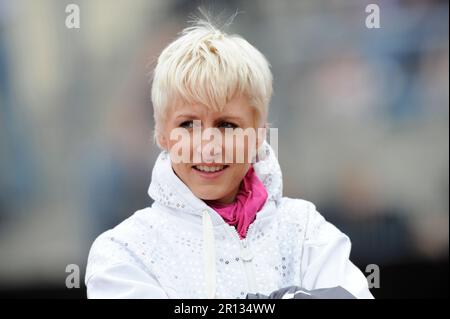 Ariane Friedrich Hochsprung Porträt Leichtathletik Gala à Wattenscheid am 2,8.2009. Banque D'Images