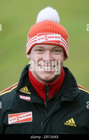 Felix Loch beim Rodel Welt Cup à Igls 28.11.2009. Banque D'Images