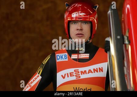 Felix Loch beim Rodel Welt Cup à Igls 28.11.2009. Banque D'Images