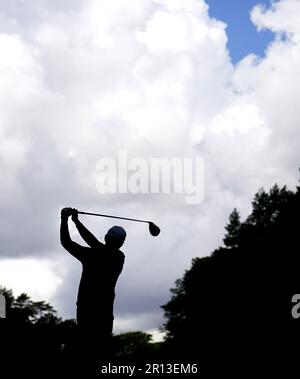 Juan Postigo a ouvert le 11th au cours du deuxième jour de l'Open de G4D au Woburn Golf Club, Milton Keynes. Date de la photo: Jeudi 11 mai 2023. Banque D'Images