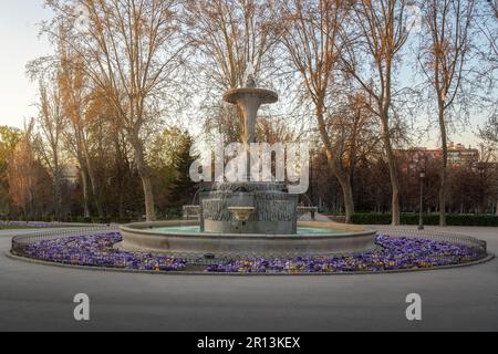 Fontaine de Galapagos (Fuente de los Galapagos) au parc Retiro - Madrid, Espagne Banque D'Images