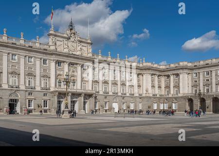 Palais royal de Madrid - Madrid, Espagne Banque D'Images