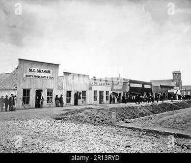 La rangée de sutler, Chattanooga. Ca. 1864. À partir de la Collection Mathew Brady. Photographe inconnu. Banque D'Images