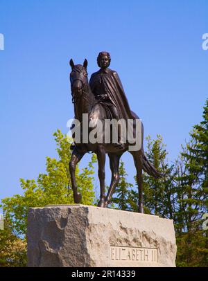 Le Canada, l'Ontario, Ottawa, Queen Elizabeth II, statue, Banque D'Images