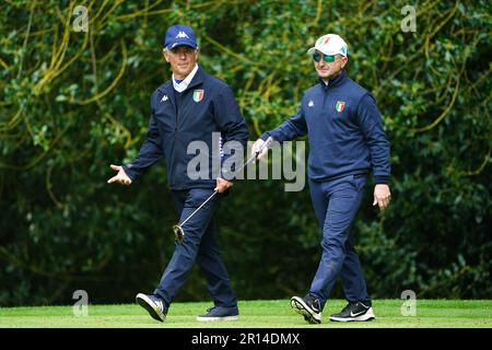 Stefano Palmieri sur le 5th vert pendant la deuxième journée de l'Open G4D au Woburn Golf Club, Milton Keynes. Date de la photo: Jeudi 11 mai 2023. Banque D'Images