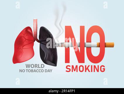 affiche de la journée mondiale du tabac. poumons avec cigarette .abstrait vecteur illustration conception Illustration de Vecteur
