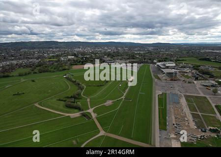 Création d'une prise de vue aérienne Cheltenham racecourse Gloucestershire Royaume-Uni Banque D'Images