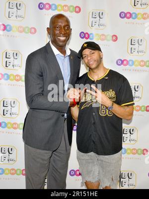 Miramar, États-Unis. 07th mai 2023. MIRAMAR, FLORIDE - 07 MAI : le maire de Miramar, Wayne Messam, et Alexander Star posent pour la scène de la Fondation Black Violin : Festival d'art des rêveurs au Parc régional de Miramar Ampitheater on 28 janvier 2023 à Miramar, Floride. (Photo de JL/Sipa USA) crédit: SIPA USA/Alay Live News Banque D'Images