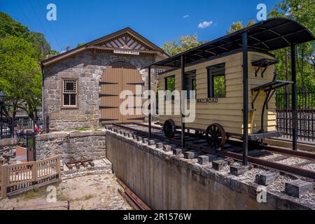 La gare historique de Baltimore et Ohio Ellicott City Station (musée) à Ellicott City, Maryland, qui est la plus ancienne gare ferroviaire de passagers restant dans Banque D'Images