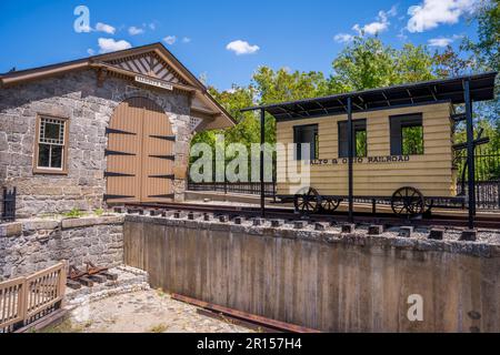 La gare historique de Baltimore et Ohio Ellicott City Station (musée) à Ellicott City, Maryland, qui est la plus ancienne gare ferroviaire de passagers restant dans Banque D'Images