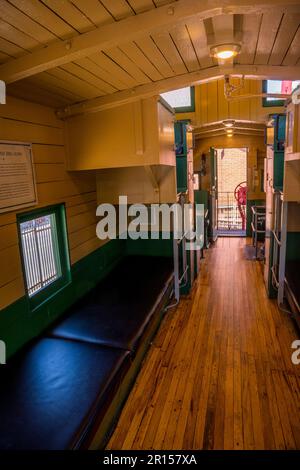 L'intérieur d'un cachoose à la gare historique de Baltimore et Ohio Ellicott City Station (musée) dans la ville d'Ellicott, Maryland, qui est le plus ancien restant Banque D'Images